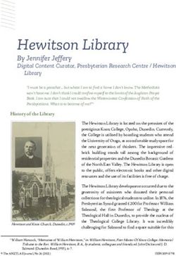 Hewitson Library By Jennifer Jeffery - Digital Content Curator, Presbyterian Research Centre / Hewitson - Atla