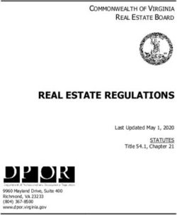 REAL ESTATE REGULATIONS - COMMONWEALTH OF VIRGINIA REAL ESTATE BOARD - Last Updated May 1, 2020 - Virginia.gov