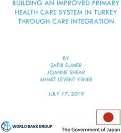 BUILDING AN IMPROVED PRIMARY HEALTH CARE SYSTEM IN TURKEY THROUGH CARE INTEGRATION - BY SAFIR SUMER JOANNE SHEAR AHMET LEVENT YENER JULY 17, 2019
