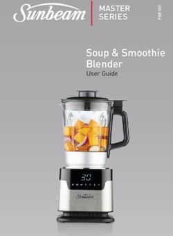 Soup & Smoothie Blender - User Guide MASTER SERIES - Sunbeam