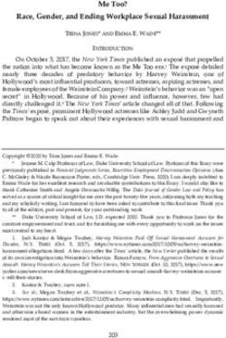 Me Too? Race, Gender, and Ending Workplace Sexual Harassment