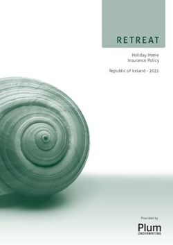 Holiday Home Insurance Policy Republic of Ireland 2021 - Provided by
