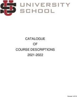 CATALOGUE OF COURSE DESCRIPTIONS 2021-2022