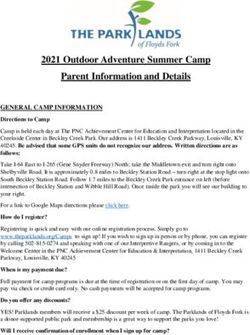 2021 Outdoor Adventure Summer Camp Parent Information and Details