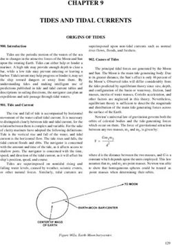 TIDES AND TIDAL CURRENTS - ORIGINS OF TIDES