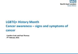 LGBTQ+ History Month Cancer awareness - signs and symptoms of cancer - Caroline Cook and Paul Thomas 9th February 2021 - NHS Barking and ...