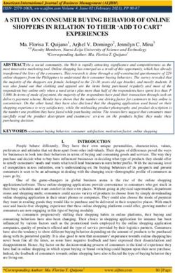 A STUDY ON CONSUMER BUYING BEHAVIOR OF ONLINE SHOPPERS IN RELATION TO THEIR 'ADD TO CART' EXPERIENCES - AIJBM