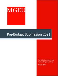 Pre-Budget Submission 2021 - March 2021 Manitoba Government and General Employees' Union - MGEU