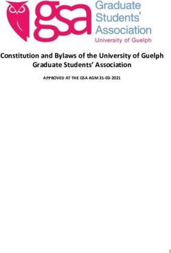 Constitution and Bylaws of the University of Guelph Graduate Students' Association - APPROVED AT THE GSA AGM 31-03-2021