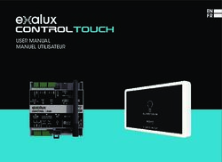 CONTROLTOUCH USER MANUAL MANUEL UTILISATEUR - EN FR - exalux