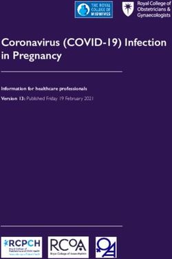 Coronavirus (COVID-19) Infection in Pregnancy - Version 13: Published Friday 19 February 2021 - RCOG