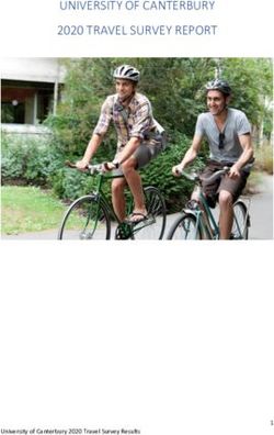 UNIVERSITY OF CANTERBURY 2020 TRAVEL SURVEY REPORT
