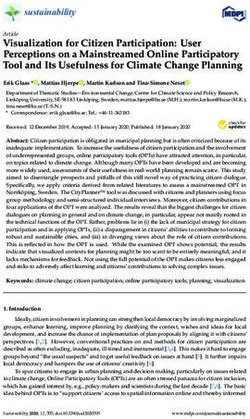 Visualization for Citizen Participation: User Perceptions on a Mainstreamed Online Participatory Tool and Its Usefulness for Climate Change Planning