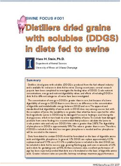 Distillers dried grains with solubles (DDGS) in diets fed to swine