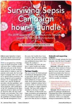 Surviving Sepsis Campaign hour-1 bundle - This 2018 update to the sepsis bundle focuses on beginning treatment immediately - American Nurse Today