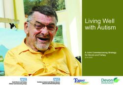 Living Well with Autism - A Joint Commissioning Strategy for Devon and Torbay - Devon Partnership NHS Trust