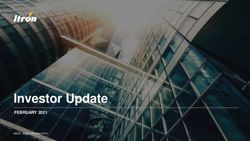 Investor Update Itron Investor Update 2021