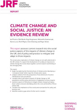 CLIMATE CHANGE AND SOCIAL JUSTICE: AN EVIDENCE REVIEW
