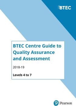 BTEC Centre Guide to Quality Assurance and Assessment - Levels 4 to 7 2018-19