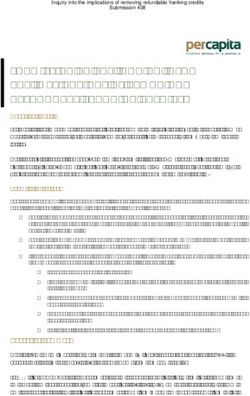 SUBMISSION TO THE INQUIRY INTO THE IMPLICATIONS OF REMOVING REFUNDABLE FRANKING CREDITS