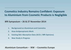 Cosmetics Industry Remains Confident: Exposure to Aluminium from Cosmetic Products is Negligible