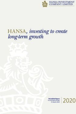 HANSA, investing to create long-term growth 2020 - HANSA INVESTMENT COMPANY LIMITED - Hansa Trust
