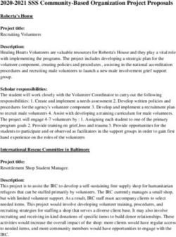 2020-2021 SSS Community-Based Organization Project Proposals - jhu source