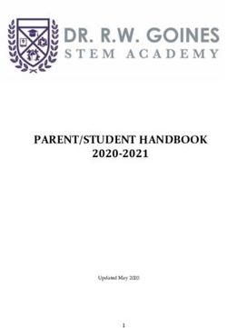 PARENT/STUDENT HANDBOOK 2020-2021 - Dr. RW Goines STEM ...