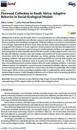 Firewood Collection in South Africa: Adaptive Behavior in Social-Ecological Models - MDPI