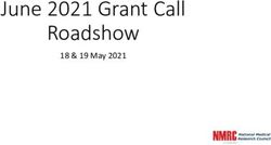 June 2021 Grant Call Roadshow - 18 & 19 May 2021 - National Medical Research Council