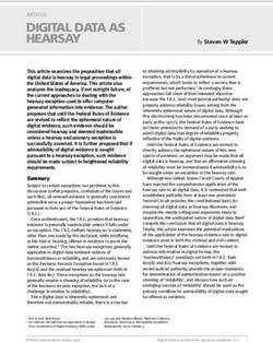 DIGITAL DATA AS HEARSAY - ARTICLE