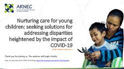 Nurturing care for young children: seeking solutions for addressing disparities heightened by the impact of - COVID-19 - ARNEC