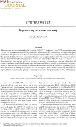 SYSTEM RESET Regenerating the marae economy - MAI Journal