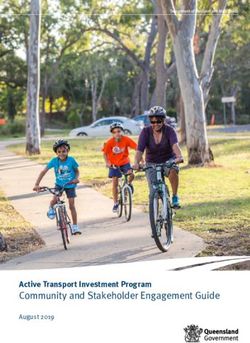 Community and Stakeholder Engagement Guide - Active Transport Investment Program August 2019 - Transport ...