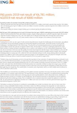 ING posts 2019 net result of €4,781 million; 4Q2019 net result of €880 million