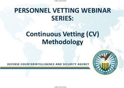 PERSONNEL VETTING WEBINAR SERIES: Continuous Vetting (CV) Methodology ...