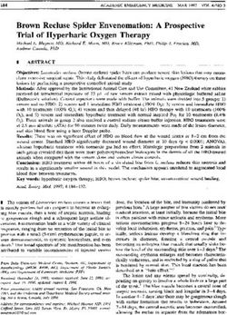 Brown Recluse Spider Envenomation: A Prospective Trial of Hyperbaric Oxygen Therapy - RegenQuest