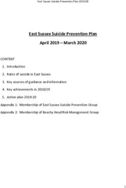 East Sussex Suicide Prevention Plan April 2019 - March 2020 - National ...