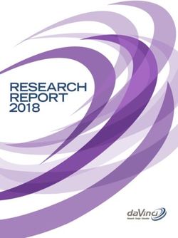 RESEARCH REPORT 2018 - The Da Vinci Institute