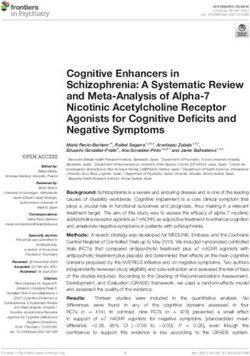 Cognitive Enhancers in Schizophrenia: A Systematic Review and Meta-Analysis of Alpha-7 Nicotinic Acetylcholine Receptor Agonists for Cognitive ...
