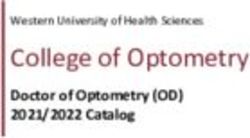 College of Optometry Doctor of Optometry (OD) 2021/2022 Catalog - Western University of Health Sciences