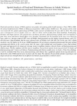 Spatial Analysis of Food and Waterborne Diseases in Sabah, Malaysia