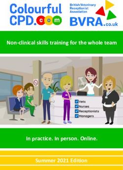 Non-Clinical skills training for the whole team - In practice. In person. Online. Summer 2021 Edition - BVRA