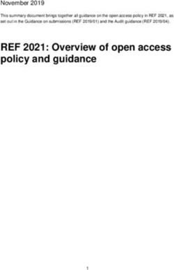 REF 2021: Overview of open access policy and guidance - November 2019