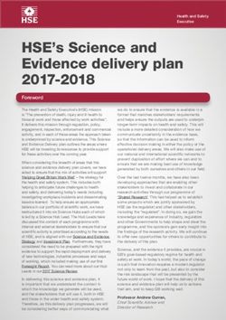 HSE's Science and Evidence delivery plan 2017-2018