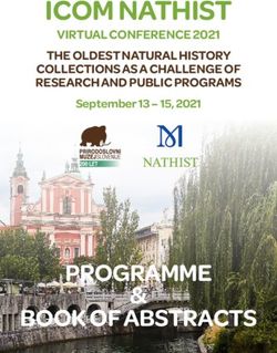 ICOM NATHIST - PROGRAMME & BOOK OF ABSTRACTS - VIRTUAL CONFERENCE 2021 THE OLDEST NATURAL HISTORY - the oldest natural history collections ...