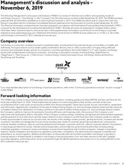 Management's discussion and analysis - November 6, 2019 - Just Energy