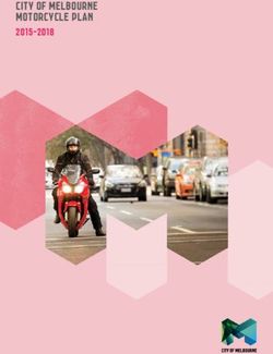 CITY OF MELBOURNE MOTORCYCLE PLAN 2015-2018