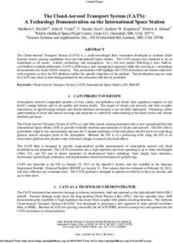 The Cloud-Aerosol Transport System (CATS): A Technology Demonstration on the International Space Station