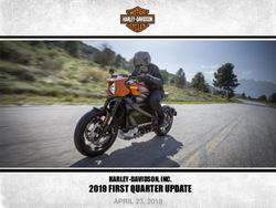 2019 FIRST QUARTER UPDATE - HARLEY-DAVIDSON, INC. APRIL 23, 2019
